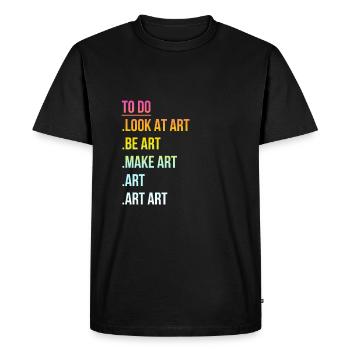Art - Art - Citation d'artiste drôle cool - T-shirt Premium bio Homme - noir - Devant - Nico (187cm)