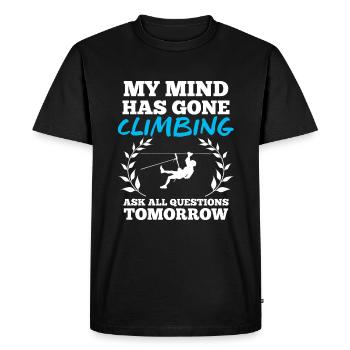 Mountaineering Mountaineer Climbing Climbing Mountains - Men's Premium Organic T-Shirt - black - Front - Nico (187cm)