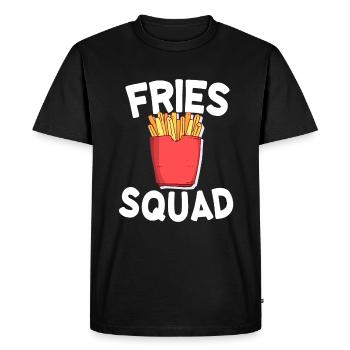 French Fries Pommfritz Fritten Snack Fries - Men's Premium Organic T-Shirt - black - Front - Nico (187cm)