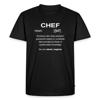 Chef Cuisine Chef Chef Chef Chef Küche - T-shirt Premium bio Homme - noir - Devant - Nico (187cm)