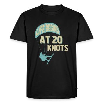 Kitesurfing Kitesurfers Kiteboarding Kiteboard Kite - Men's Premium Organic T-Shirt - black - Front - Nico (187cm)