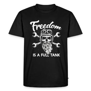 Biker biker moto chopper moto - T-shirt Premium bio Homme - noir - Devant - Nico (187cm)