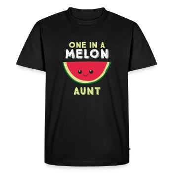 One In A Melon Aunt - Men's Premium Organic T-Shirt - black - Front - Nico (187cm)