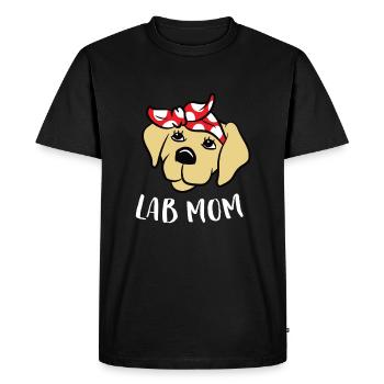 Funny Labrador Mom Ever Labrador Retriever - Men's Premium Organic T-Shirt - black - Front - Nico (187cm)