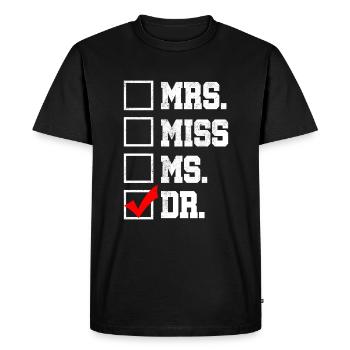 Doctor Checklist - Men's Premium Organic T-Shirt - black - Front - Nico (187cm)
