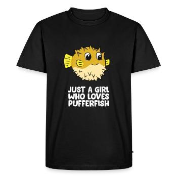 Poisson à boule fille cadeau mer Océan Blobfish - T-shirt Premium bio Homme - noir - Devant - Nico (187cm)