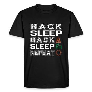 Hacker Hacking Programming Computer - T-shirt Premium bio Homme - noir - Devant - Nico (187cm)