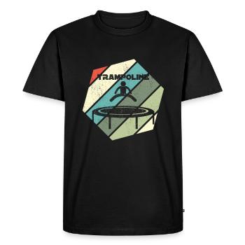 Trampoline trampoline acrobatie - T-shirt Premium bio Homme - noir - Devant - Nico (187cm)