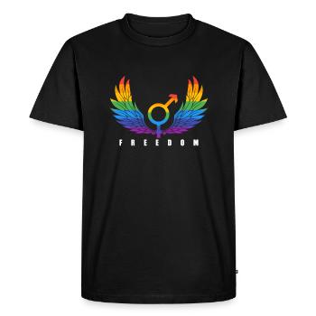 Gay Pride Month Freiheit CSD - Männer Premium Bio T-Shirt - Schwarz - Vorne - Nico (187cm)