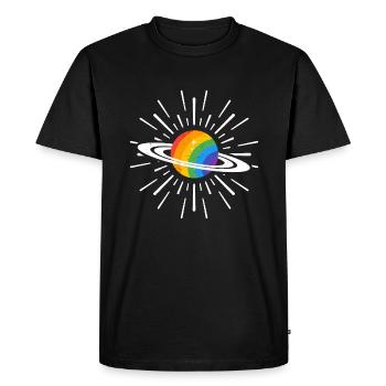 Le monde est Gay CSD Pride Month - T-shirt Premium bio Homme - noir - Devant - Nico (187cm)