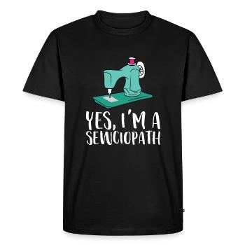 Oui, je suis un sewciopath drôle couture - T-shirt Premium bio Homme - noir - Devant - Nico (187cm)