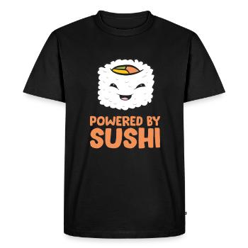 Powered By Sushi Love Sushi - Men's Premium Organic T-Shirt - black - Front - Nico (187cm)