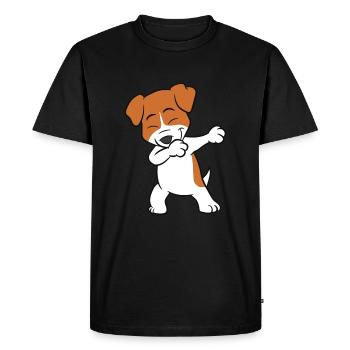 Dab Jack Russell Amour Jack Russell - T-shirt Premium bio Homme - noir - Devant - Nico (187cm)