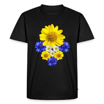 Flower Flower floral Flower vine floral bouquet - Men's Premium Organic T-Shirt - black - Front - Nico (187cm)