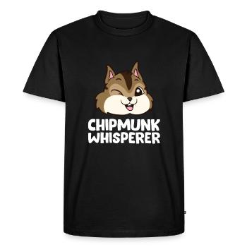 Chuchoteur de tamia - T-shirt Premium bio Homme - noir - Devant - Nico (187cm)