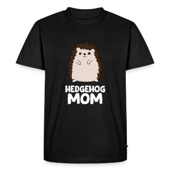Hedgehog Mom Girls Women That Loves Hedgehogs - Men's Premium Organic T-Shirt - black - Front - Nico (187cm)