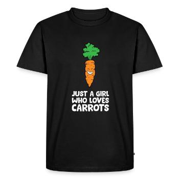 Just a Girl Who Loves Carrots - Men's Premium Organic T-Shirt - black - Front - Nico (187cm)