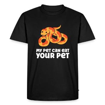 Mon animal de compagnie peut manger votre animal de compagnie Corn Snake Propriétaire - T-shirt Premium bio Homme - noir - Devant - Nico (187cm)