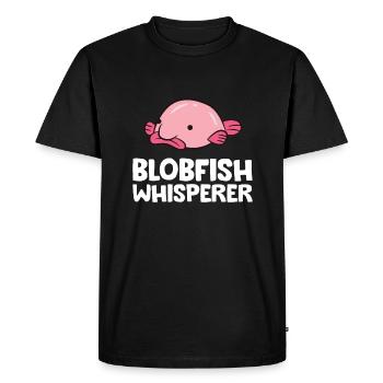 Blobfish Whisperer Funny Blobfish - Men's Premium Organic T-Shirt - black - Front - Nico (187cm)