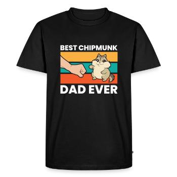 Meilleur père chipmunk de tous les temps - T-shirt Premium bio Homme - noir - Devant - Nico (187cm)