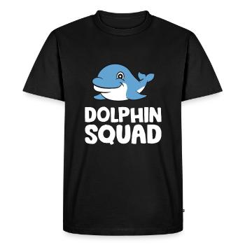 Dolphin Squad Team Dolphin - Men's Premium Organic T-Shirt - black - Front - Nico (187cm)