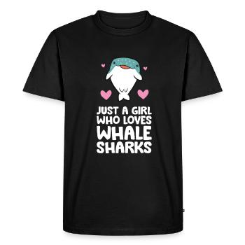 Just a Girl Who Loves Whale Sharks - Men's Premium Organic T-Shirt - black - Front - Nico (187cm)
