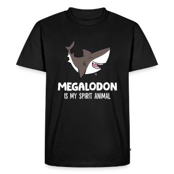 Megalodon est mon âme animale Cuter - T-shirt Premium bio Homme - noir - Devant - Nico (187cm)