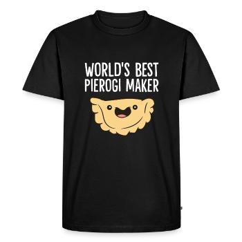 Polish Pierogi Maker World's Best Pierogi Maker - Men's Premium Organic T-Shirt - black - Front - Nico (187cm)