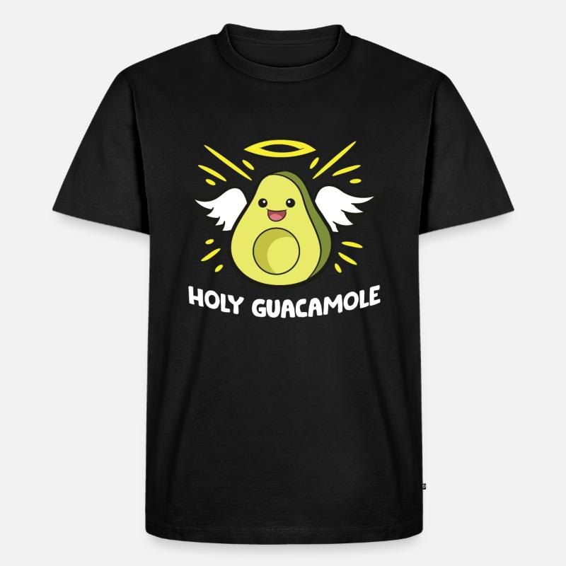 Avocado-Engel Heilige Guacamole - Männer Premium Bio T-Shirt - Schwarz