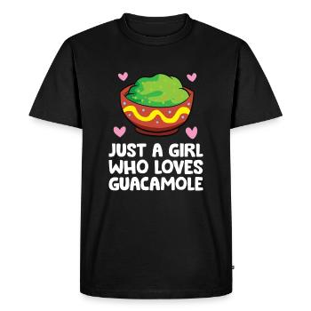Juste une fille qui aime le guacamole - T-shirt Premium bio Homme - noir - Devant - Nico (187cm)