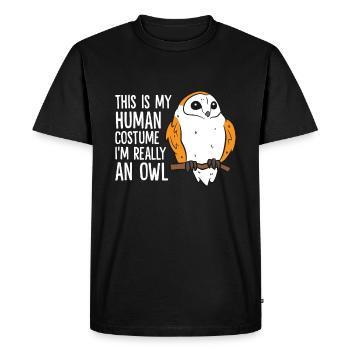C’est mon costume humain je suis vraiment - T-shirt Premium bio Homme - noir - Devant - Nico (187cm)