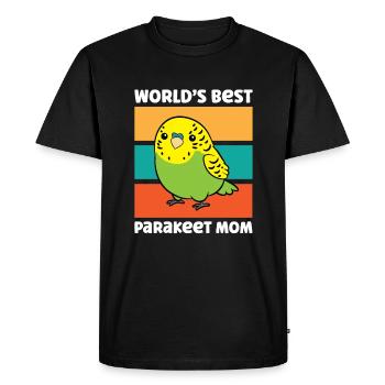 Parakeet Budgerigar Bird Mama Worlds Best - Men's Premium Organic T-Shirt - black - Front - Nico (187cm)