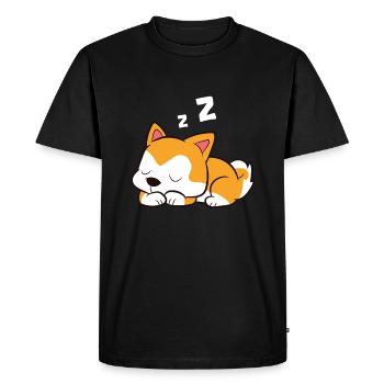 Akita Sommeil Paresseux Akita Pyjama Sommeil Akita - T-shirt Premium bio Homme - noir - Devant - Nico (187cm)