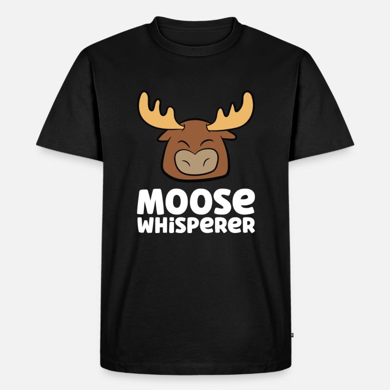 Elchflüsterer - Männer Premium Bio T-Shirt - Schwarz