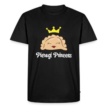 Pierogi Princess Poland Food Cute Pierogi - Men's Premium Organic T-Shirt - black - Front - Nico (187cm)