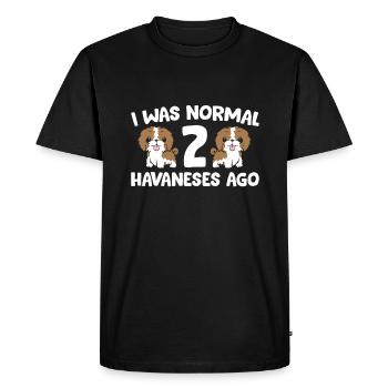 Havanese Owner I Was Normal 2 Havaneses Ago - Men's Premium Organic T-Shirt - black - Front - Nico (187cm)