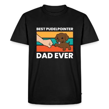 Best Pudelpointer Dad Ever - Men's Premium Organic T-Shirt - black - Front - Nico (187cm)