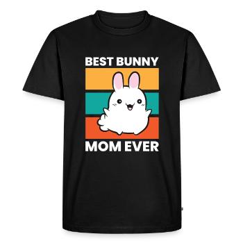 Meilleure maman jamais mignonne lapin maman - T-shirt Premium bio Homme - noir - Devant - Nico (187cm)