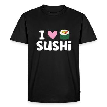 I Love Sushi Japanese Food Love Sushi - Men's Premium Organic T-Shirt - black - Front - Nico (187cm)