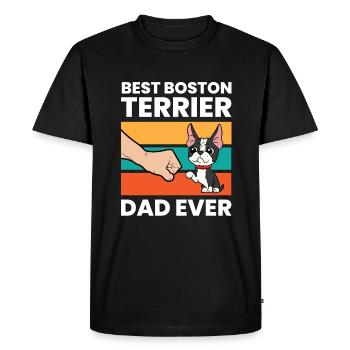 Meilleur Boston Terrier Papa Ever Pet - T-shirt Premium bio Homme - noir - Devant - Nico (187cm)