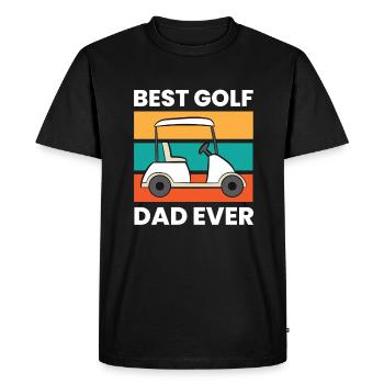 Golf Papa Golf Sport Drôle Meilleur Golf Papa Jamais - T-shirt Premium bio Homme - noir - Devant - Nico (187cm)