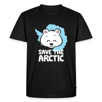 Sauver le réchauffement climatique de l’Arctique - T-shirt Premium bio Homme - noir - Devant - Nico (187cm)