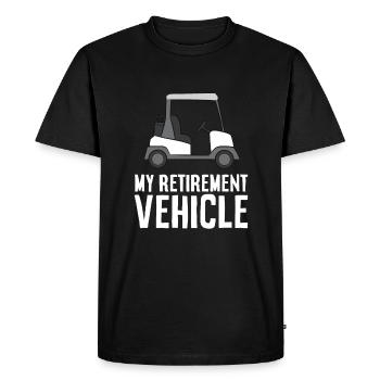 Mon véhicule de retraite Grand-père Papa Golf Cart - T-shirt Premium bio Homme - noir - Devant - Nico (187cm)