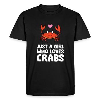 Just a Girl Who Loves Crabs - Men's Premium Organic T-Shirt - black - Front - Nico (187cm)