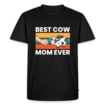 Best Cow Mom Ever Funny Cow Farmer Mom - Men's Premium Organic T-Shirt - black - Front - Nico (187cm)