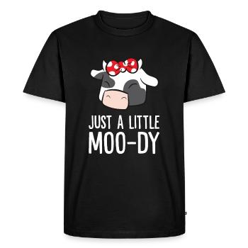 Juste un peu de vaches d’amour moo-dy - T-shirt Premium bio Homme - noir - Devant - Nico (187cm)