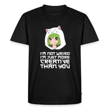 Je ne suis pas bizarre, je suis juste plus créatif que - T-shirt Premium bio Homme - noir - Devant - Nico (187cm)