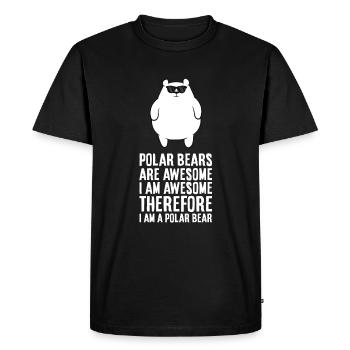 Les ours polaires sont fantastiques. Je suis fantastique - T-shirt Premium bio Homme - noir - Devant - Nico (187cm)