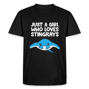 Just a Girl Who Loves Stingrays - Men's Premium Organic T-Shirt - black - Front - Nico (187cm)