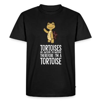 Tortoises Are Awesome. I'm Awesome Therefore I'm - Men's Premium Organic T-Shirt - black - Front - Nico (187cm)